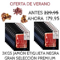3 kg Jamón Etikett Schwarz Gran Selektion Rivera