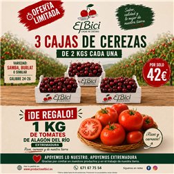 6 kg de Cerezas del Jerte + 1 kg de Tomates ¡de regalo!