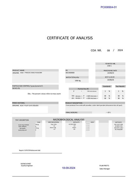 Açaí Liofilizado en Polvo BIO - 250g-detalle
