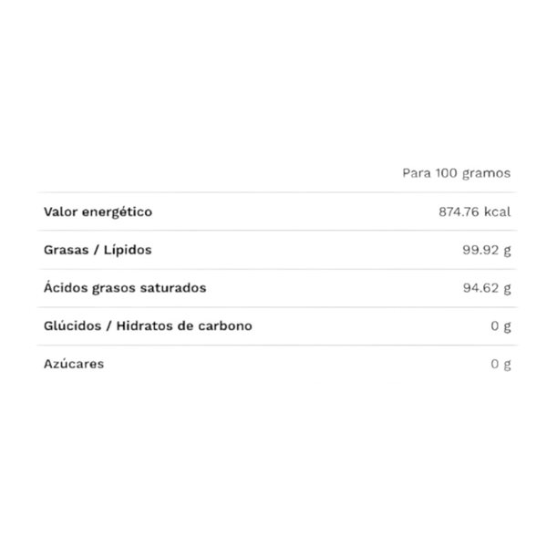 Organic virgin Coconut Oil 200 ml-detalle