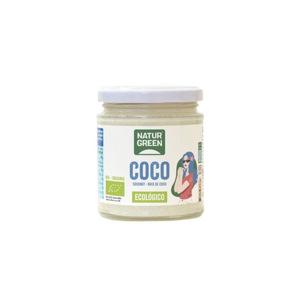 Huile de coco Bio 215ml-200g Naturgreen-trasera