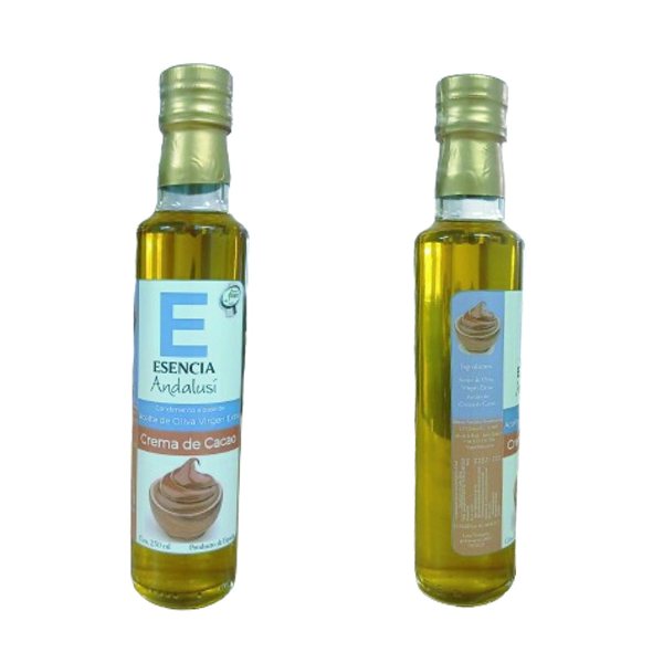 Aceite de Oliva Aromatizado, botella de cristal de 250 ml-lateral