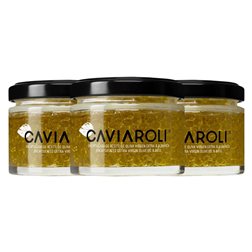Aceite de Oliva Caviaroli Caviar Encapsulado Albahaca AOVE Virgen Extra (Caja de 3 unidades)