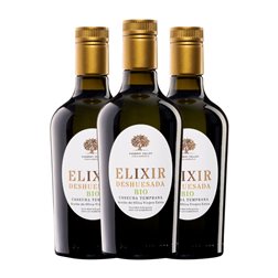 Aceite de Oliva Cuadrat Valley Elixir Deshuesada Arbequina Les Garrigues Cosecha Temprana, AOVE Virgen Extra Bio — Biológico Botella Medium 50 cl (Caja de 3 unidades)
