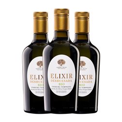 Aceite de Oliva Cuadrat Valley Elixir Deshuesada Arbequina Les Garrigues Cosecha Temprana, AOVE Virgen Extra Bio — Biológico Botella Medium 50 cl Vidrio (Caja de 3 unidades)