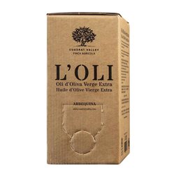 Aceite de Oliva Cuadrat Valley L'Oli Arbequina Les Garrigues Tradicional, AOVE Virgen Extra Bag in Box 2 L