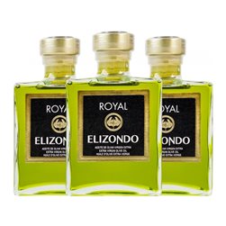 Aceite de Oliva Elizondo Premium, Royal — Real, AOVE Virgen Extra Botellín 20 cl (Caja de 3 unidades)