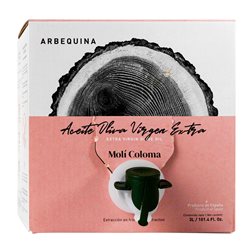 Aceite de Oliva Finca Molí Coloma La Boella Arbequina Siurana Tradicional, AOVE Virgen Extra Bag in Box 3 L