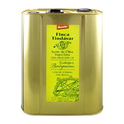 Aceite de Oliva Finca Tindávar Picual AOVE Virgen Extra Bio — Biológico Lata Especial 3 L
