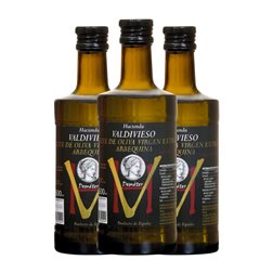 Aceite de Oliva Hacienda Valdivieso Arbequina Tradicional, Edición Limitada, AOVE Virgen Extra Botella Medium 50 cl (Caja de 3 unidades)
