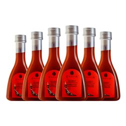 Aceite de Oliva La Chinata Balsámico, Crema Botellín 15 cl Vidrio Ahumado, Pimentón, Aromatizado (Caja de 6 unidades)