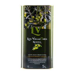Aceite de Oliva Los Villalones Perdigón Hojiblanca AOVE Virgen Extra Lata Especial 5 L