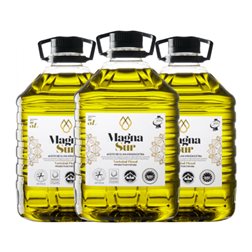 Aceite de Oliva Magnasur Picual Sierra Mágina AOVE Virgen Extra Garrafa 3 L PET (Caja de 3 unidades)
