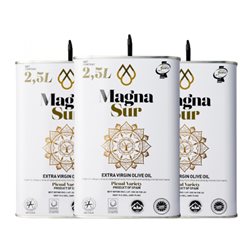 Aceite de Oliva Magnasur Picual Sierra Mágina AOVE Virgen Extra Lata Especial 2,5 L (Caja de 3 unidades)