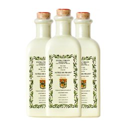 Aceite de Oliva Núñez de Prado Flor Baena Ceramic Porcelain — Porcelana Cerámica, AOVE Virgen Extra Eco — Ecológico Botella Medium 50 cl (Caja de 3 unidades)