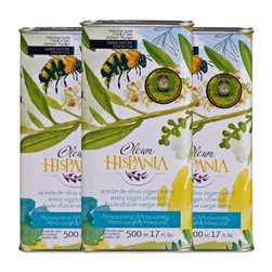 Aceite de Oliva Oleum Hispania Arbequina Tradicional, Premium, Nature, AOVE Virgen Extra Lata 50 cl (Caja de 3 unidades)