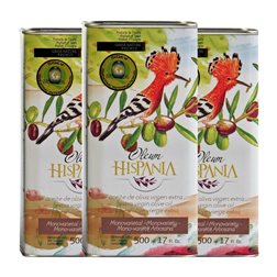 Aceite de Oliva Oleum Hispania Arbosana Tradicional, Premium, Nature, AOVE Virgen Extra Lata 50 cl (Caja de 3 unidades)