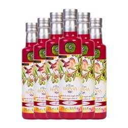 Aceite de Oliva Oleum Hispania Pajarera Tradicional, Premium, Nature, AOVE Virgen Extra Botellín 25 cl Vidrio (Caja de 6 unidades)