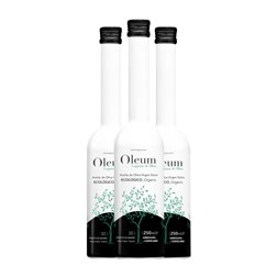 Aceite de Oliva Oleum Laguna de Blas Aceite de Madrid Coupage, AOVE Virgen Extra Eco — Ecológico Botellín 25 cl Vidrio (Caja de 3 unidades)