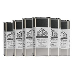 Aceite de Oliva Pagos de Toral Picual Cosecha Temprana, AOVE Virgen Extra Eco — Ecológico Lata Especial 1 L (Caja de 6 unidades)
