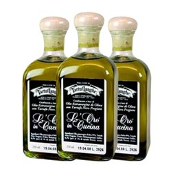 Aceite de Oliva Tartuflanghe Botellín Miniatura 10 cl Tartufo Nero — Trufa Negra (Caja de 3 unidades)