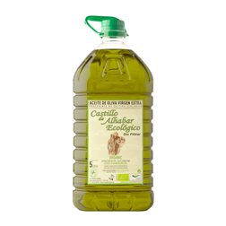 Aceite de Oliva Trujal de Mágina Castillo Alhabar Rama Picual Sierra Mágina Sin Filtrar, AOVE Virgen Extra Eco — Ecológico Garrafa 5 L