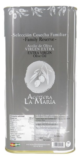 Extra Virgin Olive Oil 5 L CAN Family Harvest 2025/2026-detalle