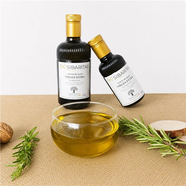 Aceite de oliva virgen extra AOVE picual-lateral