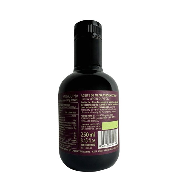 Huile d'Olive Vierge Extra Arbequina Récolte Précoce 2025/26 250ml Vert Divin-detalle