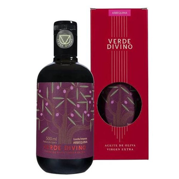 Huile d'Olive Extra Vierge Arbequina Première Récolte, Verde Divino-trasera