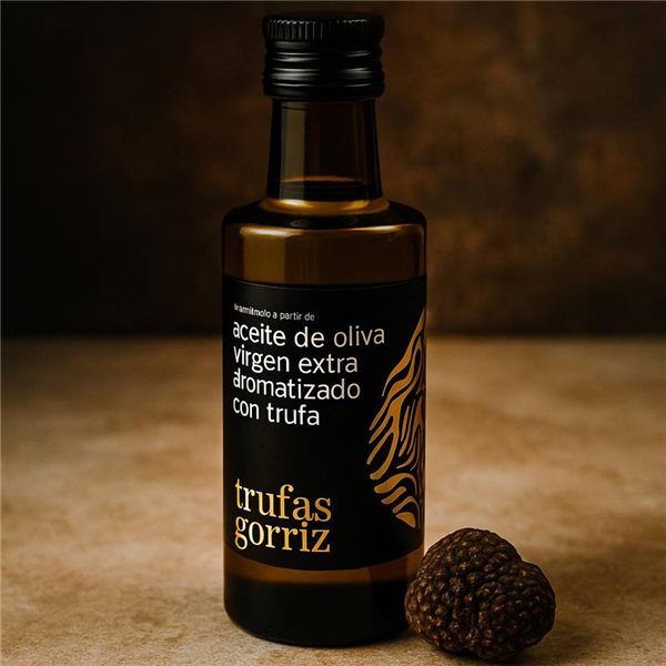 Aceite de Oliva Virgen Extra con Sabor a Trufa Negra, Trufas Górriz-trasera