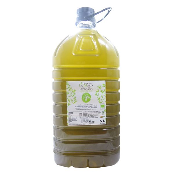 Aceite de Oliva Virgen Extra Ecológico 5 L Pet Cosecha 2024-2025-detalle