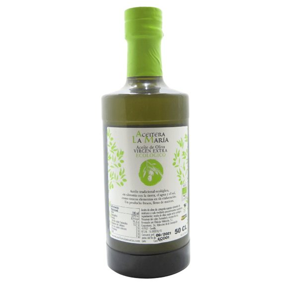 Aceite de Oliva Virgen Extra Ecológico 50 Cl Cristal Cosecha 2024-2025-detalle