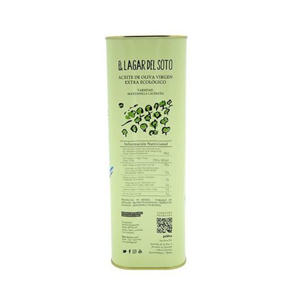 Huile d'Olive Vierge Extra Lagar del Soto écologique Boîte, Jacoliva-trasera