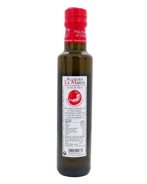 EVOO with CHILI Scorpion 25 Cl Cristal-detalle