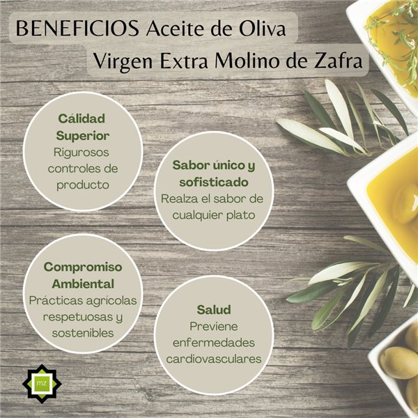 Huile d'olive extra vierge du moulin de Zafra | Non filtrée | Pressée à froid | 5 litres | Variété Morisca-izquierda