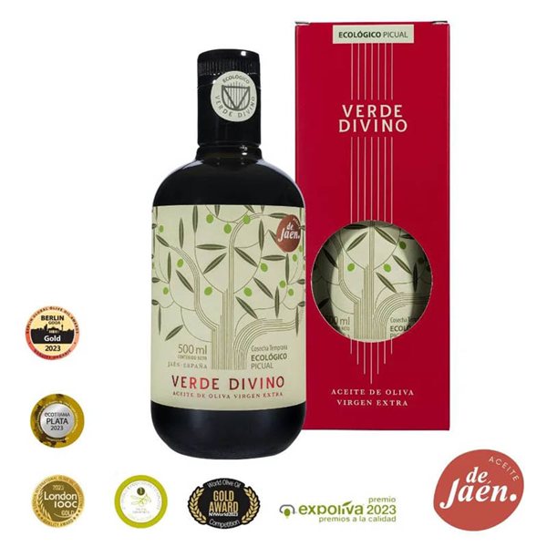 Huile d'Olive Extra Vierge Picual Bio Récolte Précoce, Verde Divino-lateral