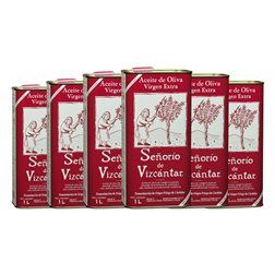 Aceite de Oliva Vizcántar Señorío Priego de Córdoba AOVE Virgen Extra Lata Especial 1 L (Caja de 6 unidades)