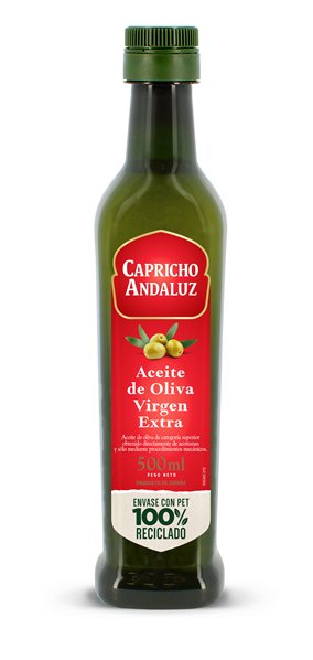Aceite Oliva Virgen Extra 500ml Botella 100% RPET Caja 12 uds.-detalle
