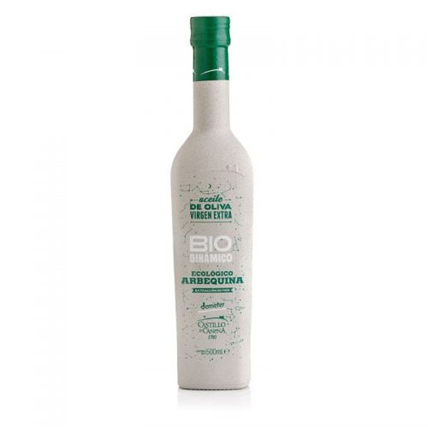 Biodynamic Extra Virgin Olive Oil, Arbequina, Castillo de Canena-izquierda