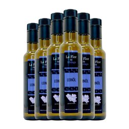 Aceite Vegetal Flor de Málaga. Leinöl Botellín 25 cl Linaza (Caja de 6 unidades)