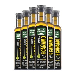 Aceite Vegetal Natur Green Bio — Biológico Botellín 25 cl Cáñamo (Caja de 6 unidades)