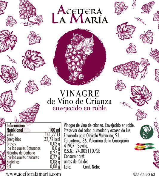 Wine Vinegar 50 Cl Cristal-lateral