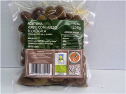 Olives vertes de Caspe assaisonnées à l'ail et à l'huile 250 gr.