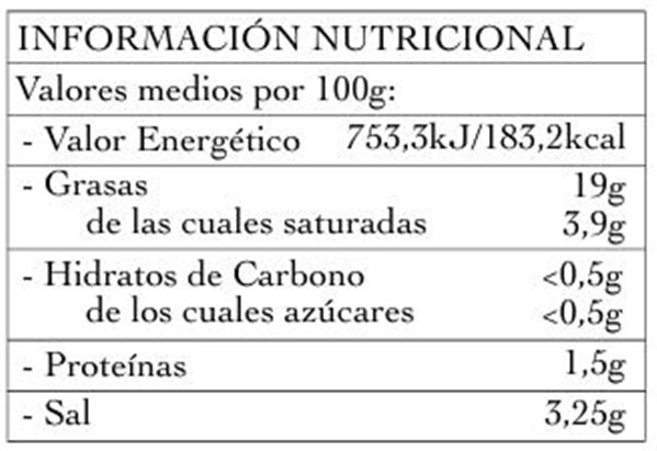 Aceitunas Aliño Especial Rubayo 350g-trasera