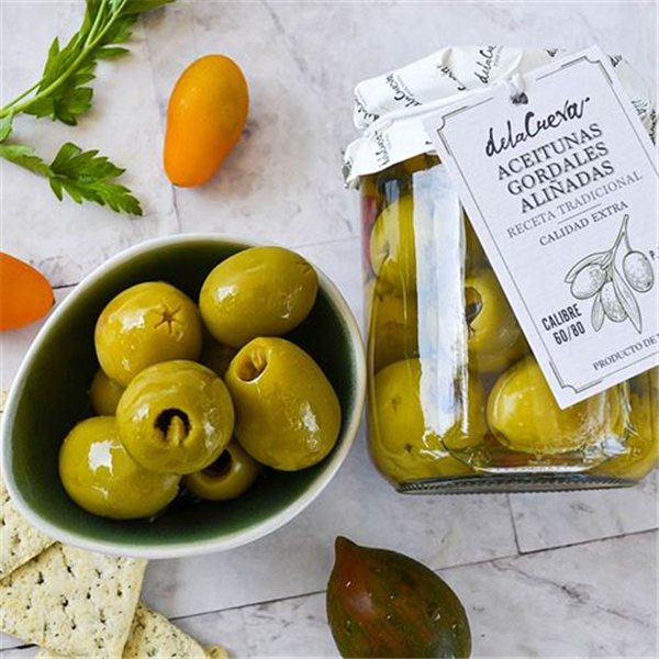 Stuffed Gordal Olives, De la Cueva-lateral