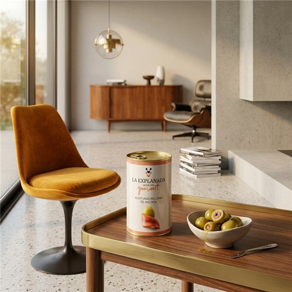 Olives en conserve Explanada farcies aux anchois 150g-lateral
