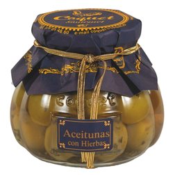 Aceitunas manzanilla con hierbas 'Coquet' se traduce al alemán como:

"Manzanilla-Oliven mit Kräutern 'Coquet'"