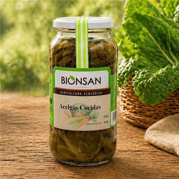 Acelgas Cocidas Ecológicas 530gr-izquierda