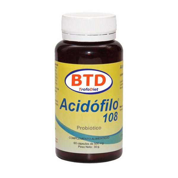 Acidofilo-108 60 capsulas BTDIET-detalle